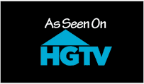 A black and blue logo for hgtv